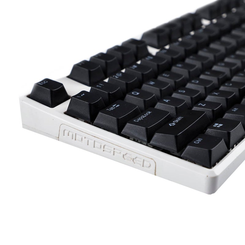 YMDK Black White Cherry Profile PBT Double Shot 104/108 ANSI ISO Top Print Shine Through Translucent Backlit Keycap Set for MX Mechanical Keyboard (Only Keycap, Black) - Image 4